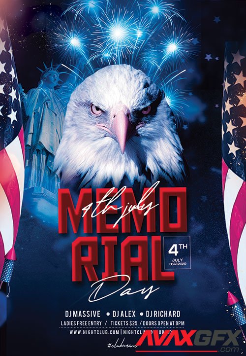 Memorial Day Weekend - Premium flyer psd template