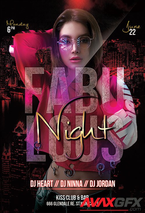 Fabulous Night - Premium flyer psd template