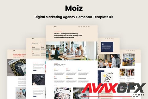 ThemeForest - Moiz v1.0 - Digital Marketing Agency Elementor Template Kit - 27540628