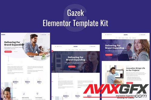 ThemeForest - Gazek v1.0 - Agency Portfolio Elementor Template Kit - 27539622