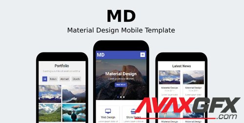 ThemeForest - MD v1.0 - Material Design Mobile Template - 19298643