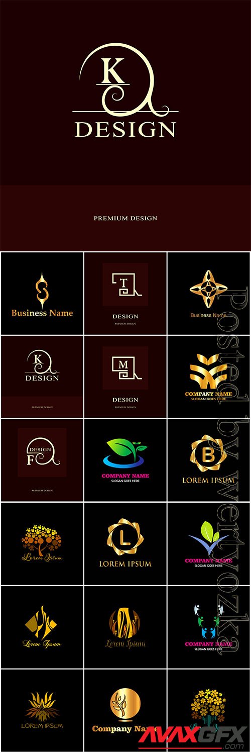 Logos collection in vector, business name for company # 5