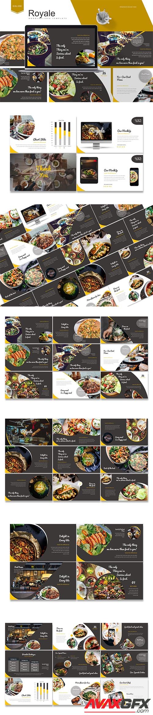 Royale - Food Keynote and Google Slides Templates