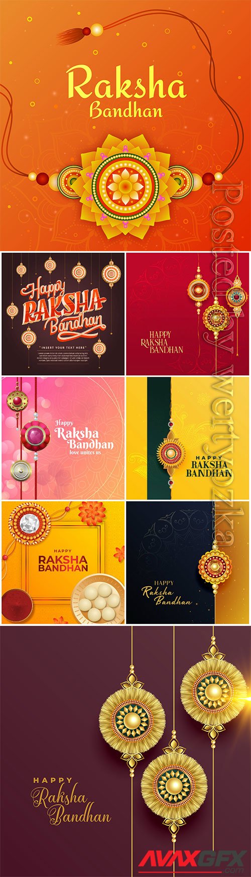 Happy raksha bandhan indian festival, beautiful greeting card