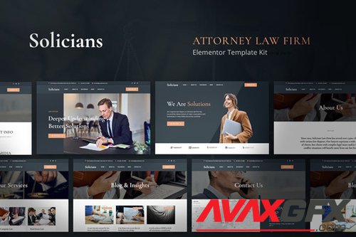 ThemeForest - Solicians v1.0 - Attorney Law Firm Elementor Template Kit - 27669352
