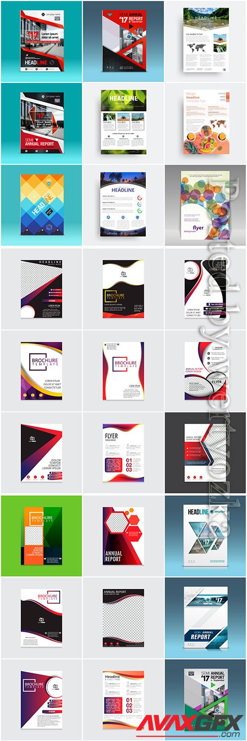 Brochures collection in vector, business name for company # 3