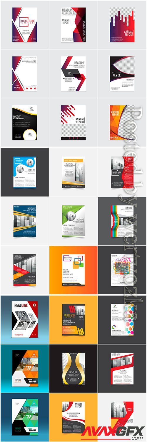 Brochures collection in vector, business name for company # 2