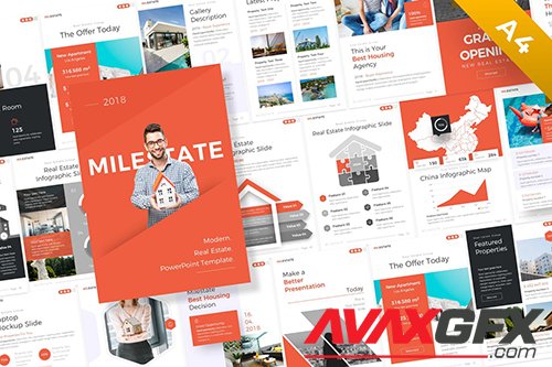 Milestate Portrait Real Estate PowerPoint Template