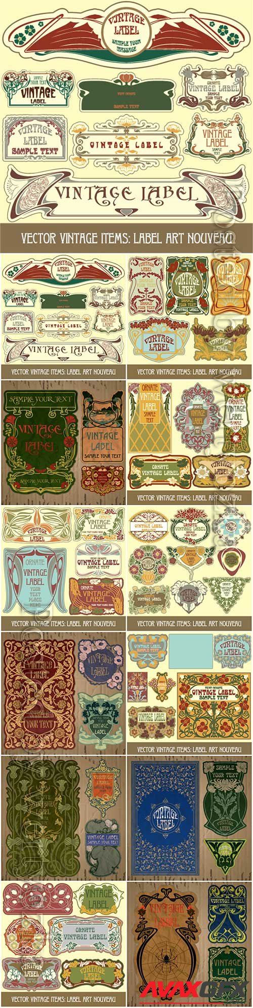 Vintage labels in vector, ornaments and logos # 5
