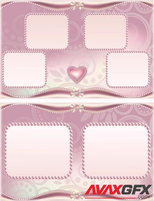 Beautiful photo album with beautiful pink patterns design