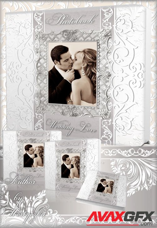 Beautiful wedding photo album with delicate design