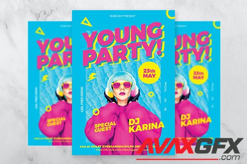 Young Party DJ Flyer / Poster Template