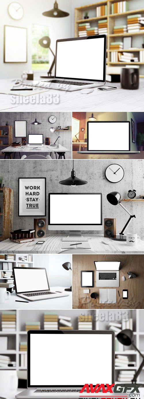 Stock Photo - Laptop with Blank Monitor