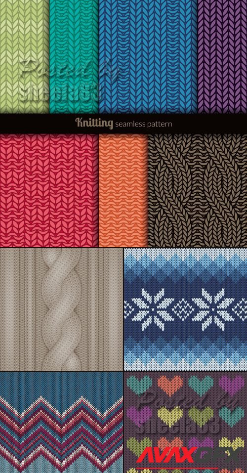 Knitted Backgrounds Vector