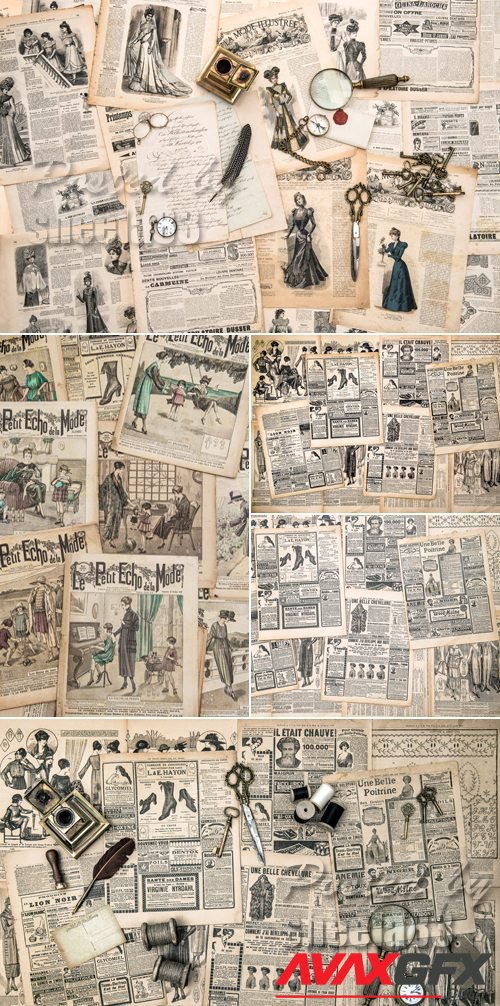 Stock Photo - Vintage Newspaper & Magazines