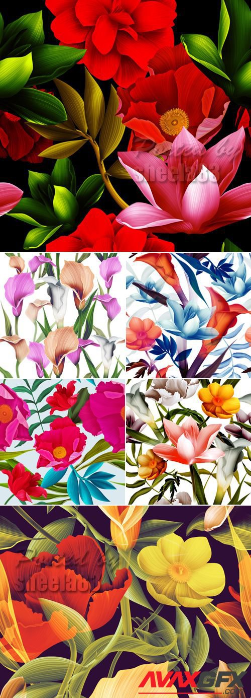 Stock Photo - Flowers Patterns