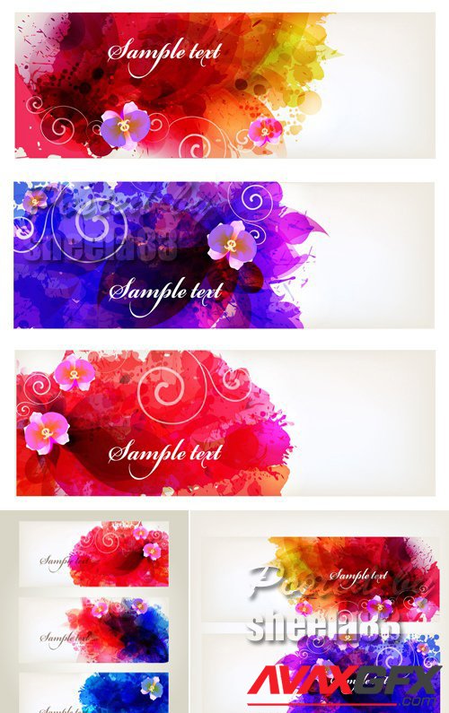 Abstract Color Banners Vector 2