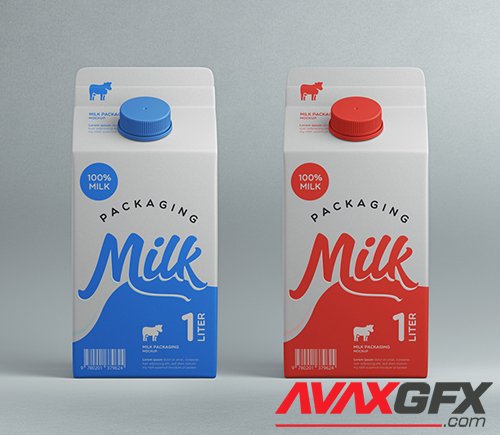 Carton Milk Packaging Mockup