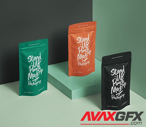 Packaging Stand Up Pouch Mockup