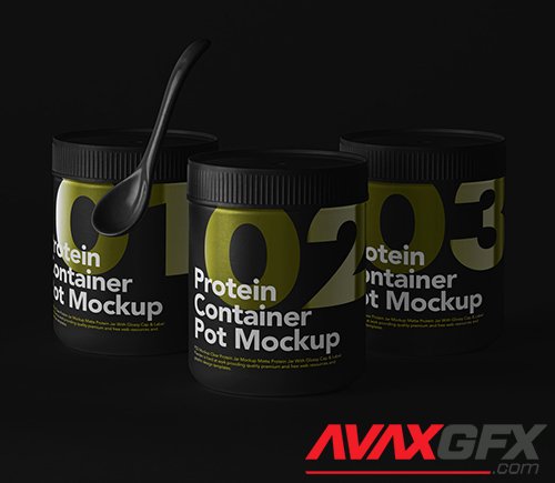 Protein Container Mockup Set
