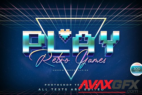 Play - 80s Retro Text Effect