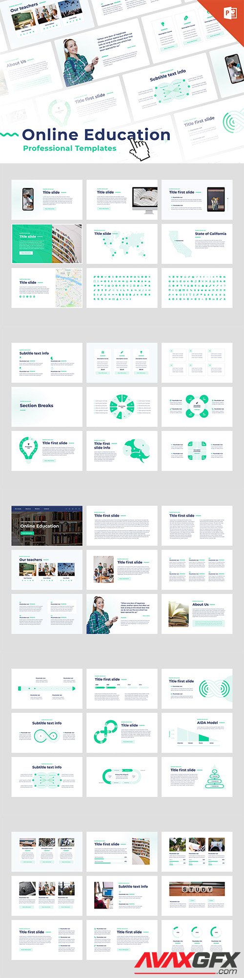 Online Education PowerPoint, Keynote and Google Slides Templates