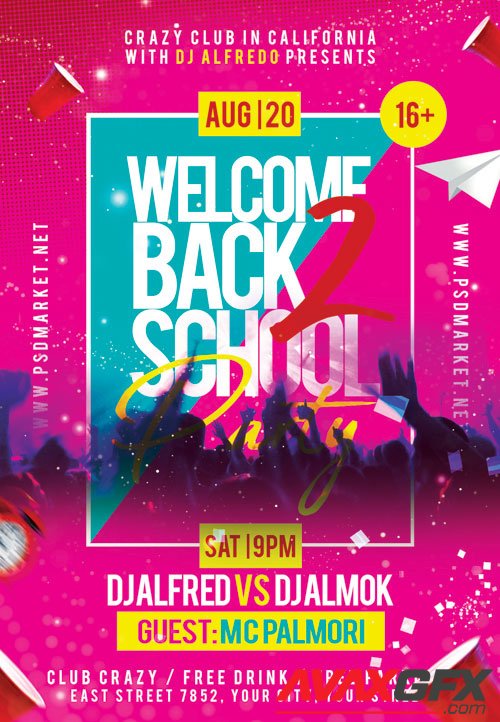 Back 2 school event - Premium flyer psd template