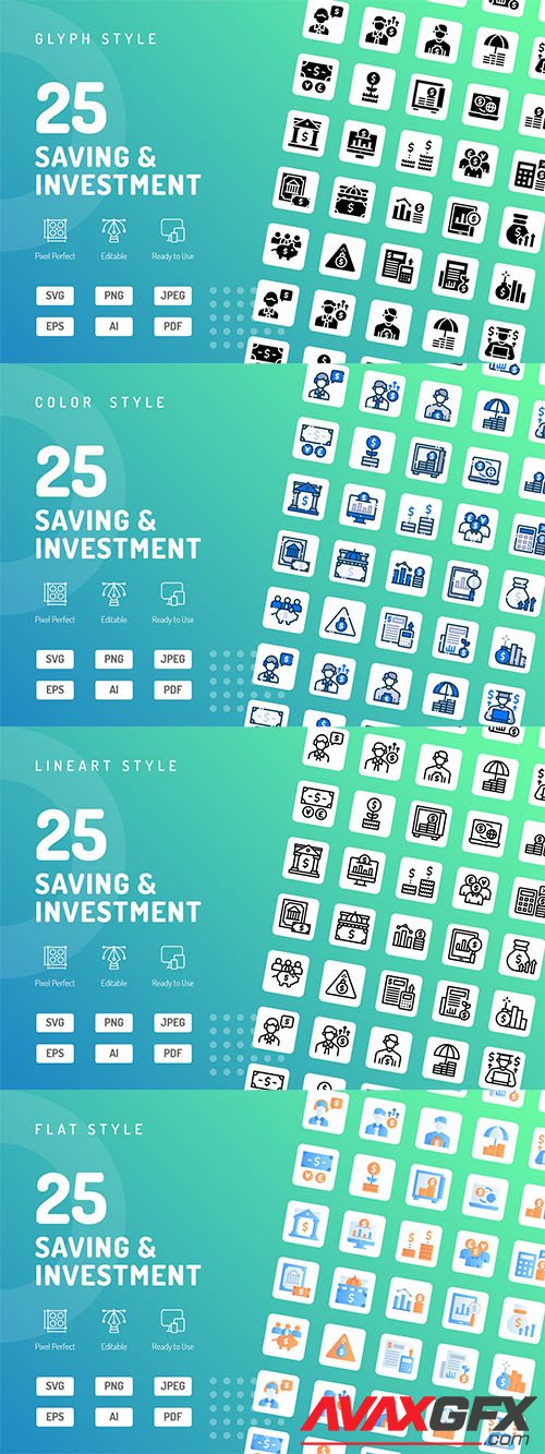 Saving & Investment Icons