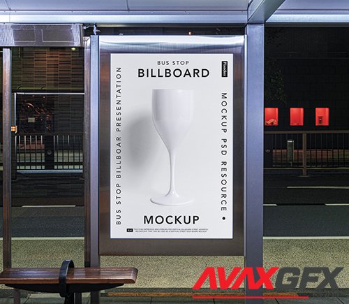 Bus Stop Psd Billboard Mockup