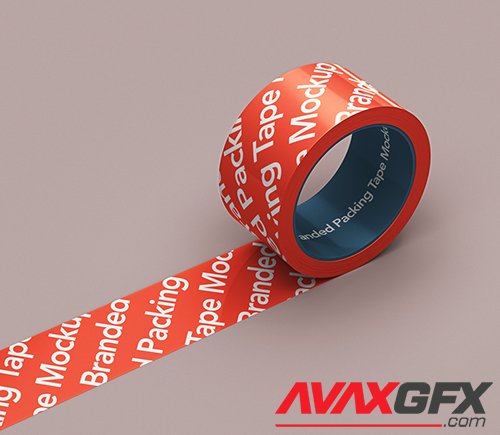 Branded Psd Packing Tape Mockup 2