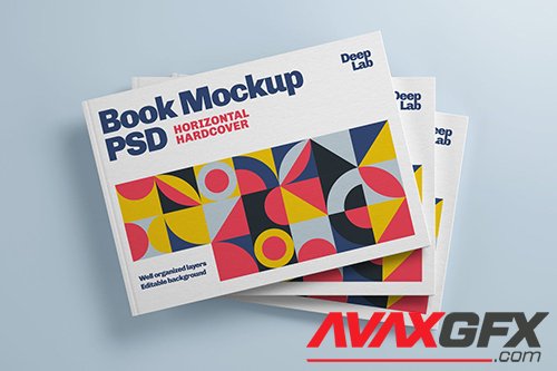 Horizontal Book Cover Mockup 3