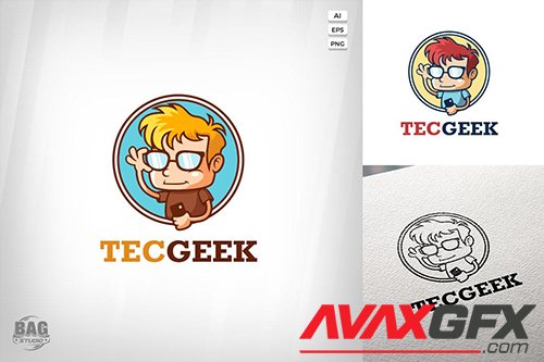Technology Geek Logo Template