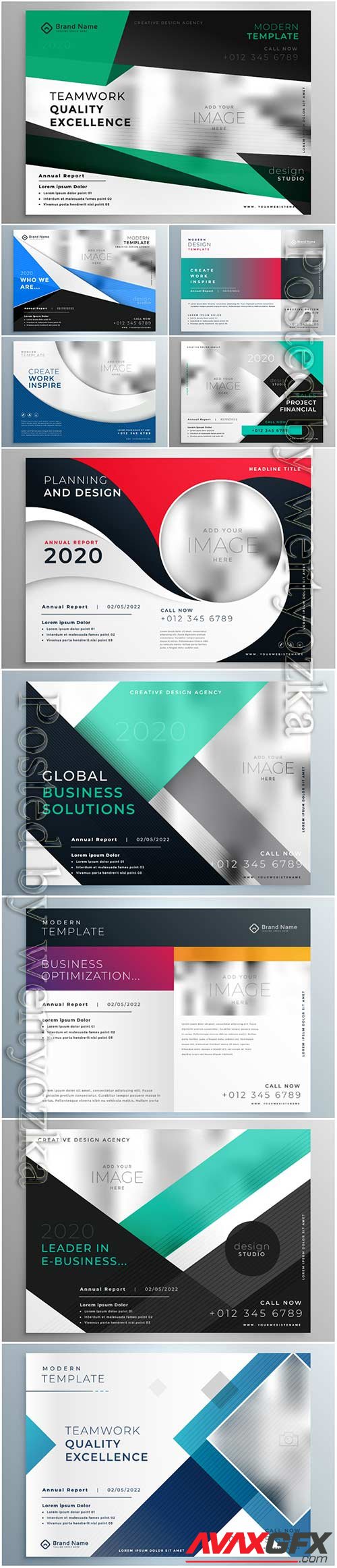 Vector business brochure presentation template