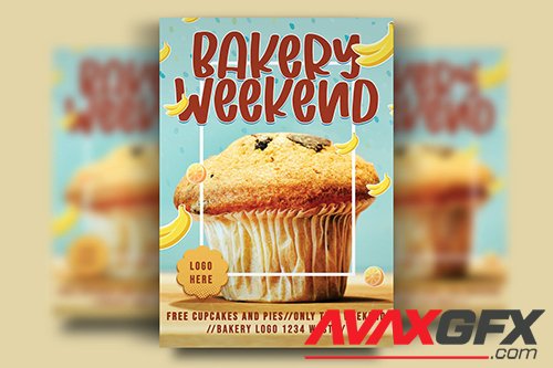Bakery Weekend Party Flyer Template