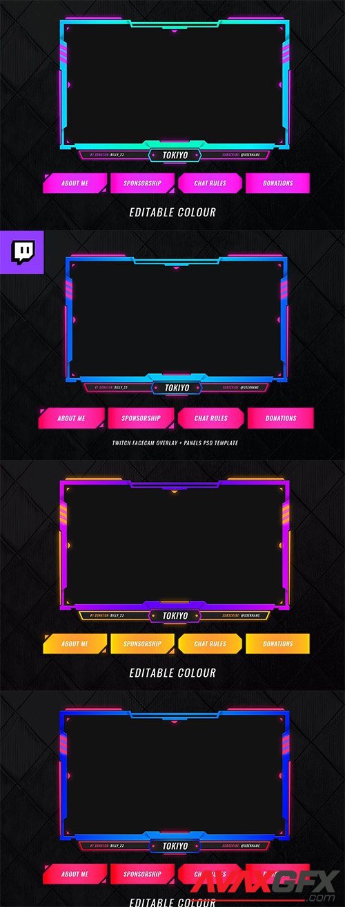 Twitch Facecam Overlay V7