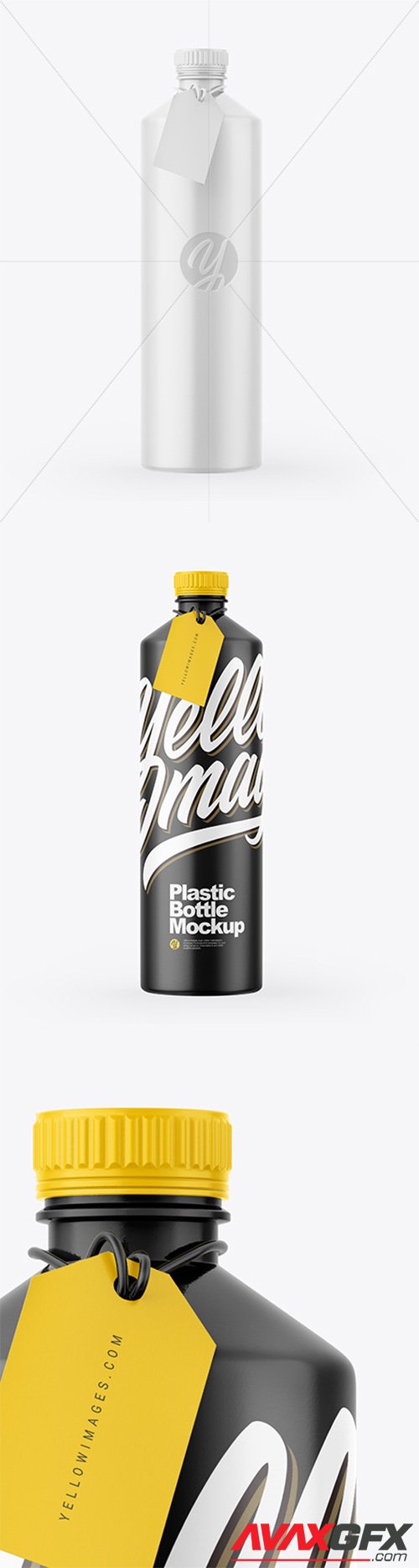 Glossy Plastic Bottle Mockup 64552