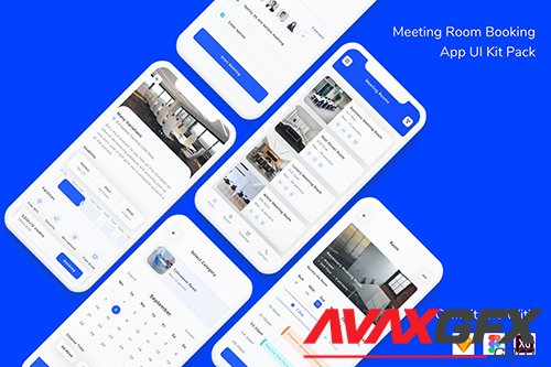 Meeting Room Booking App UI Kit Pack