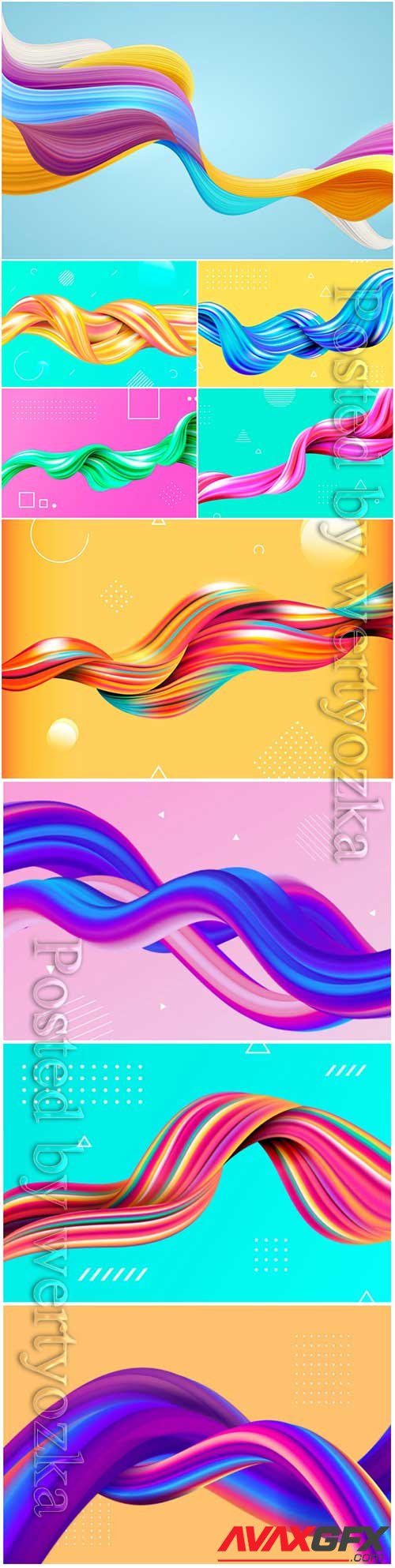 Color flow background vector illustration
