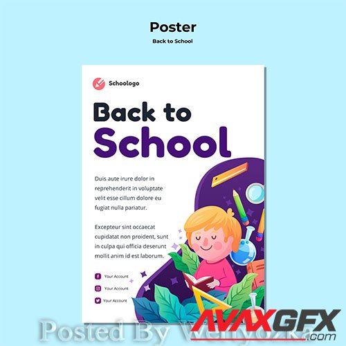 Back to school poster template # 5