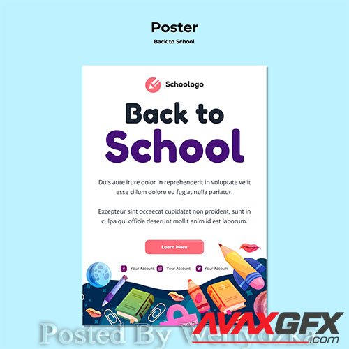 Back to school poster template # 6