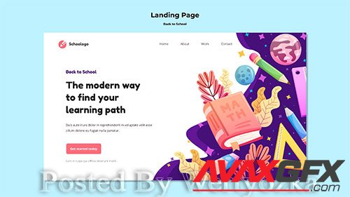 Back to school landing page template