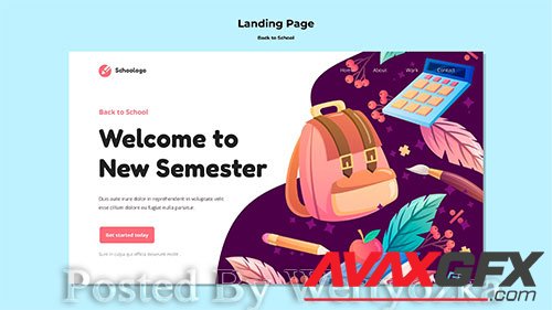 Back to school landing page template # 2
