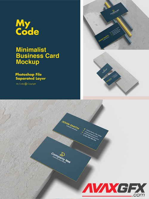Minimalist Business Card PSD Mockup