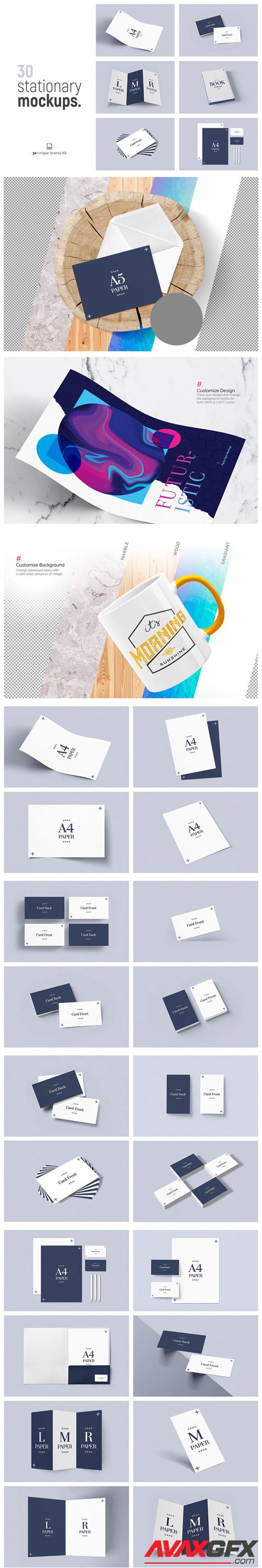 30 Stationery PSD Mockups Collection