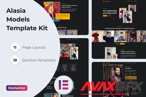 ThemeForest - Alasia v1.0 - Model Agency Elementor Template Kit - 27955123