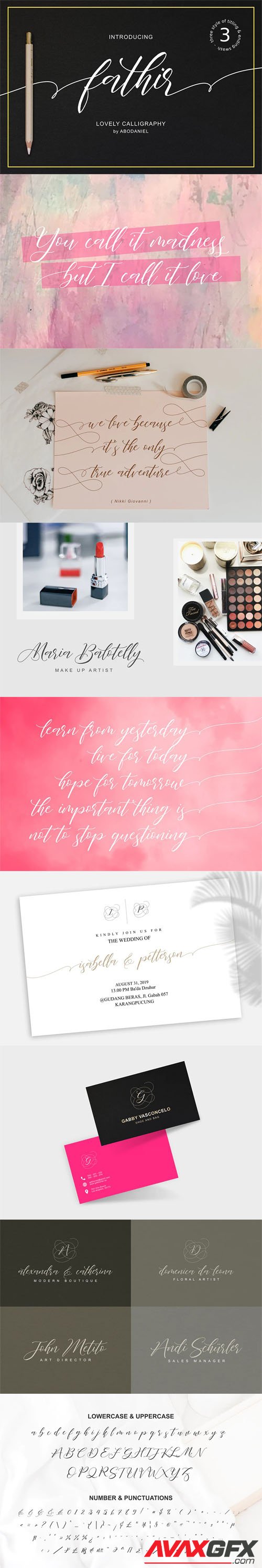Fathir - Lovely Calligraphy Font