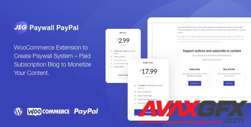 CodeCanyon - Jeg Paypal Paywall & Content Subscriptions System v1.0.1 - WooCommerce Plugin - 28142030