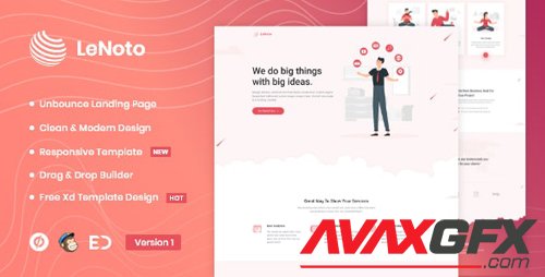 ThemeForest - LeNoto v1.0 - Isometric Business Unbounce Landing Page - 25902135