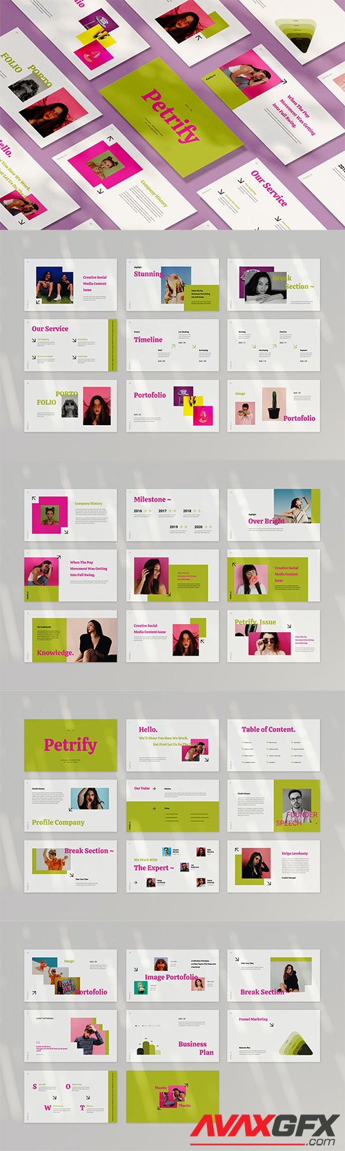 Petrify Creative Powerpoint, Keynote and Google Slides Template