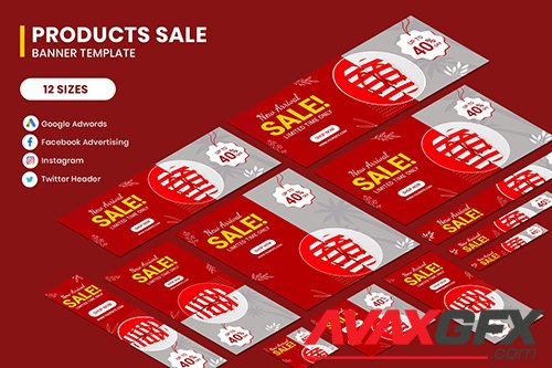 Products Sale Google Adwords Banner Template